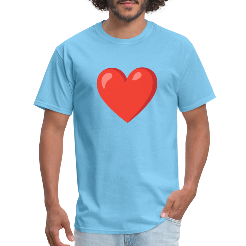 ❤️ Red Heart (Google Noto Color Emoji) Unisex Classic T-Shirt - aquatic blue