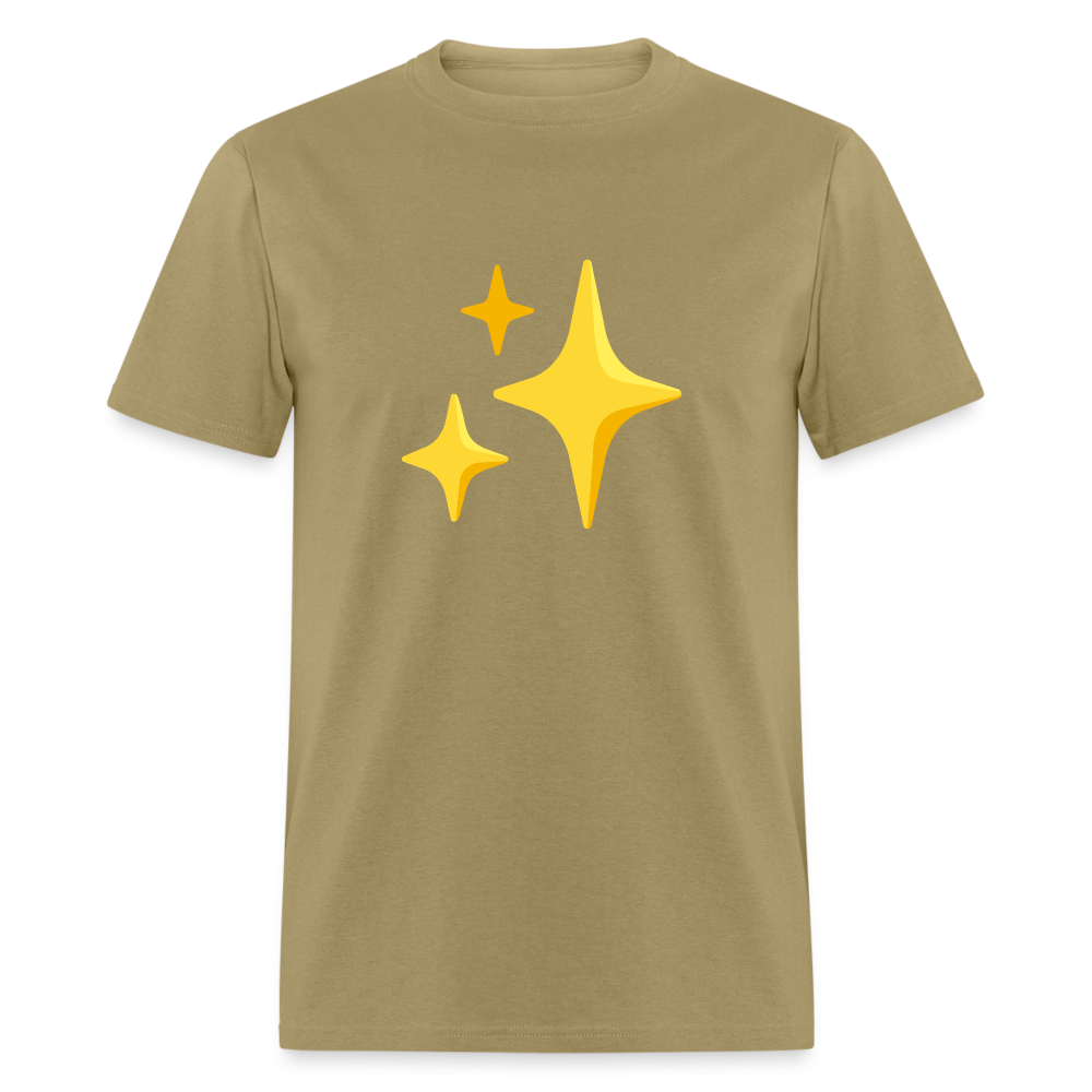 ✨ Sparkles (Google Noto Color Emoji) Unisex Classic T-Shirt - khaki