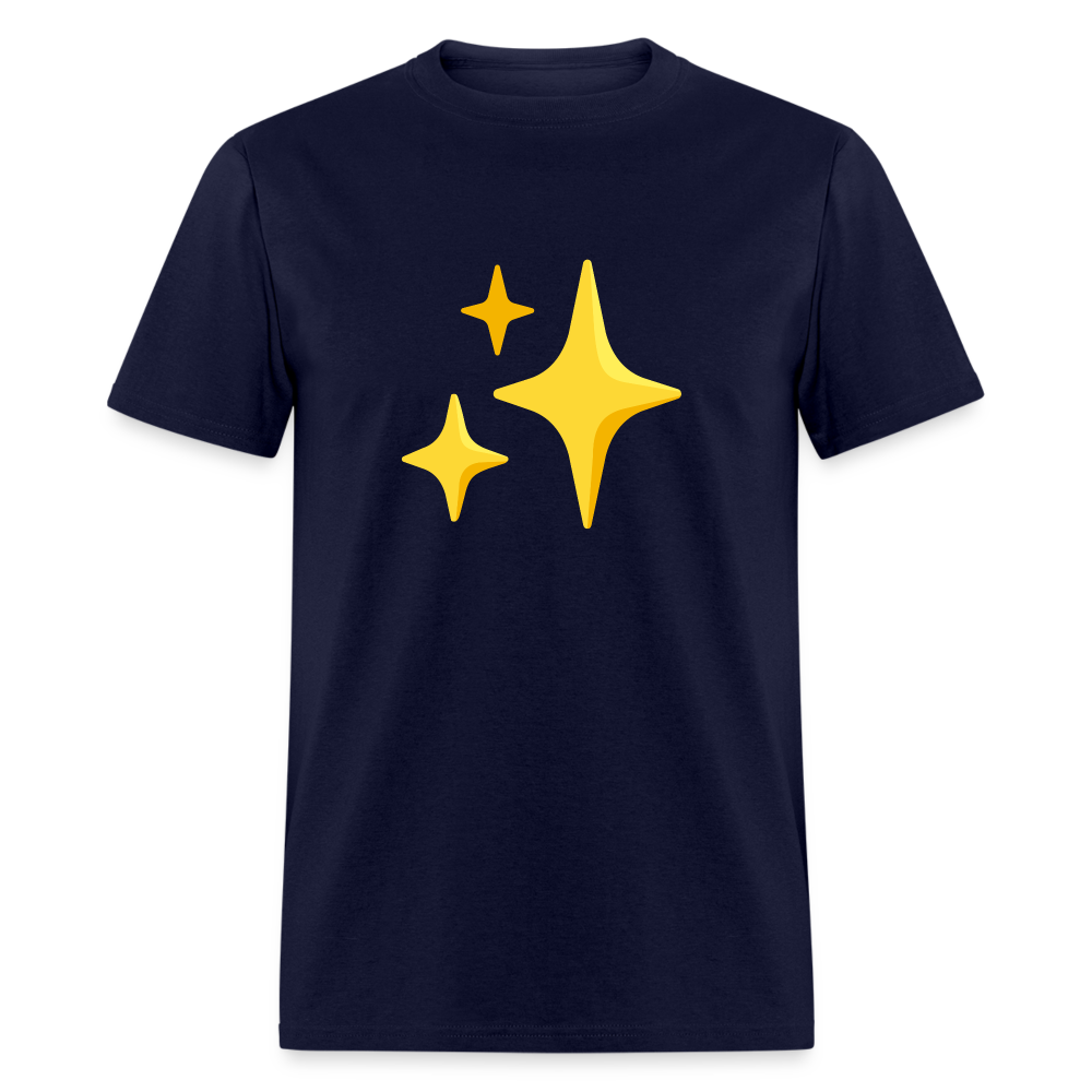 ✨ Sparkles (Google Noto Color Emoji) Unisex Classic T-Shirt - navy