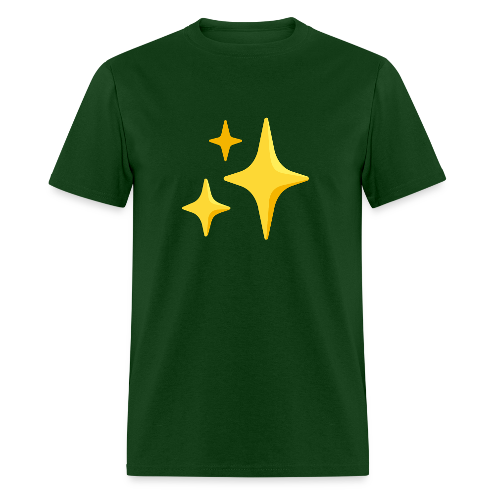✨ Sparkles (Google Noto Color Emoji) Unisex Classic T-Shirt - forest green
