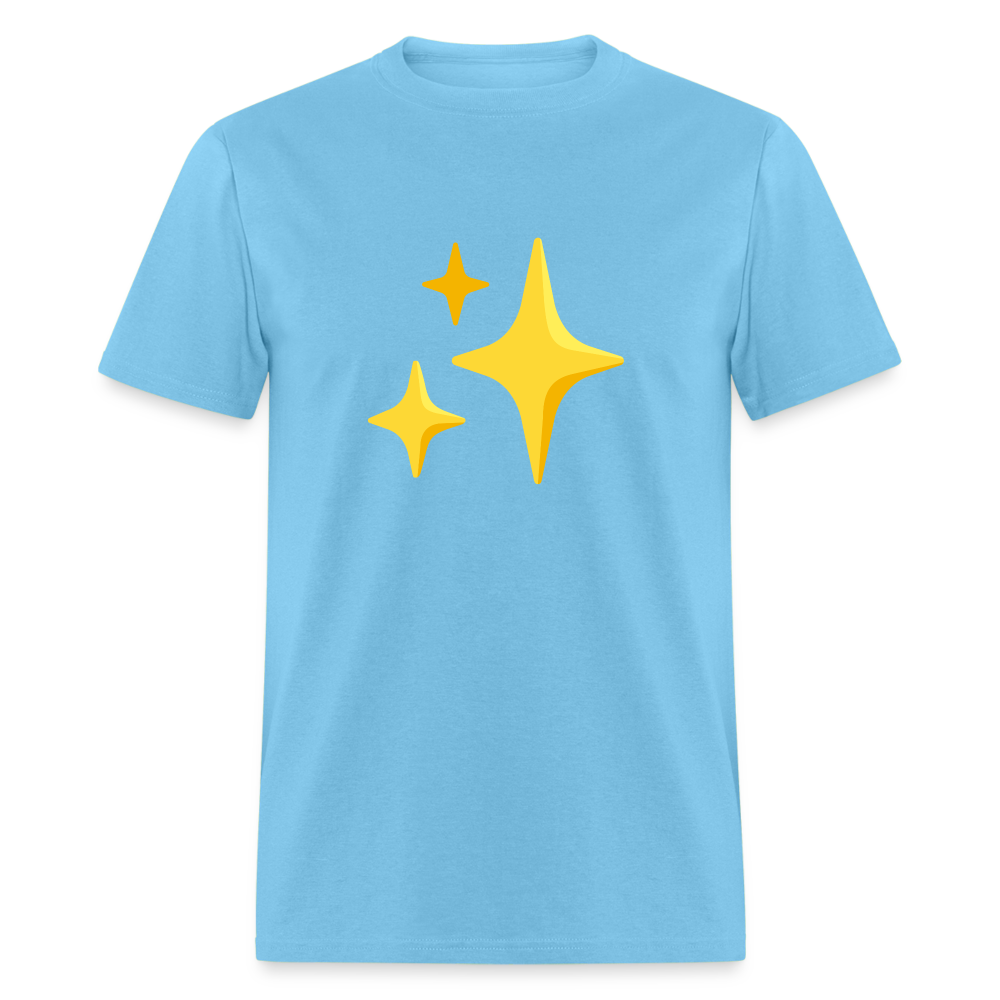 ✨ Sparkles (Google Noto Color Emoji) Unisex Classic T-Shirt - aquatic blue