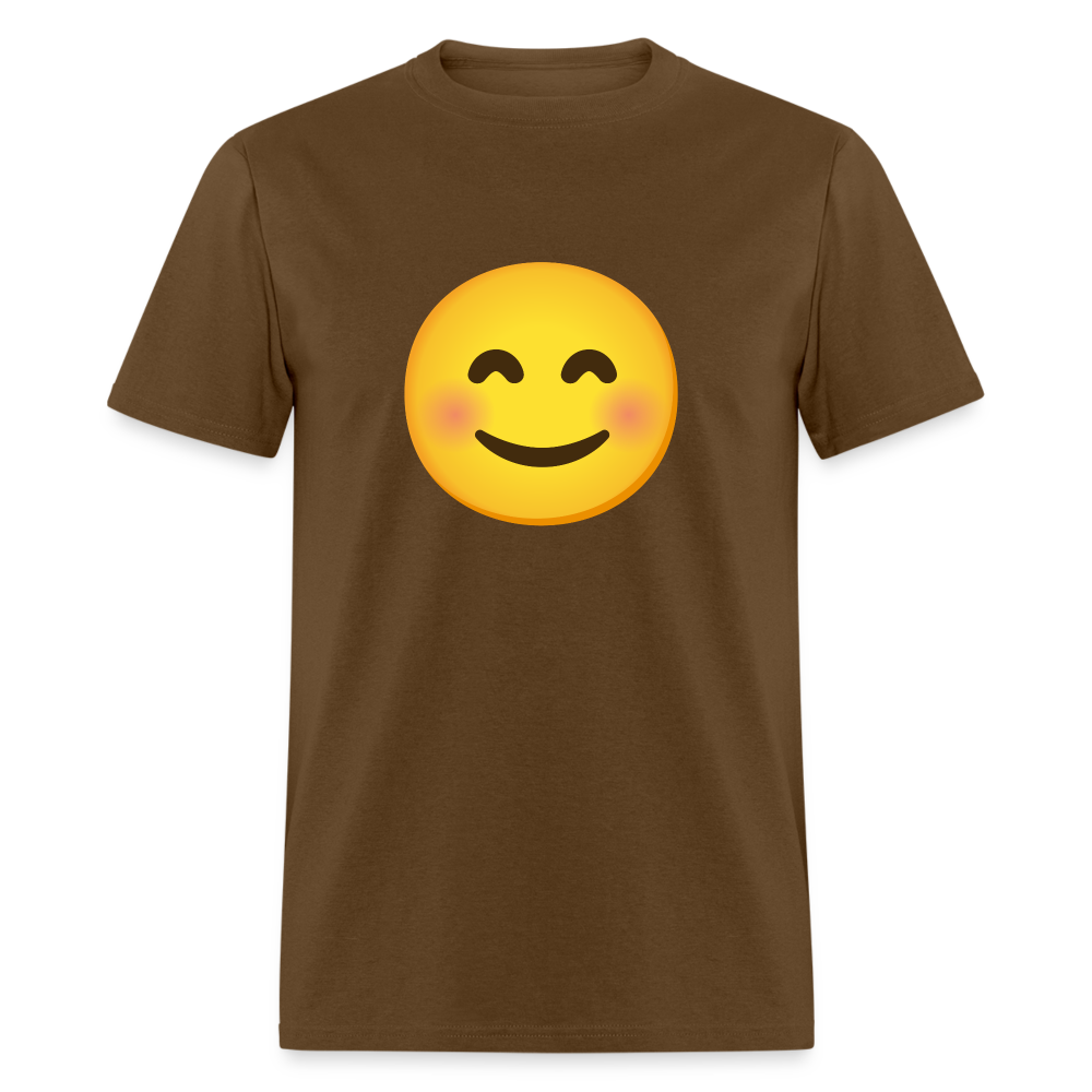 😊 Smiling Face with Smiling Eyes (Google Noto Color Emoji) Unisex Classic T-Shirt - brown