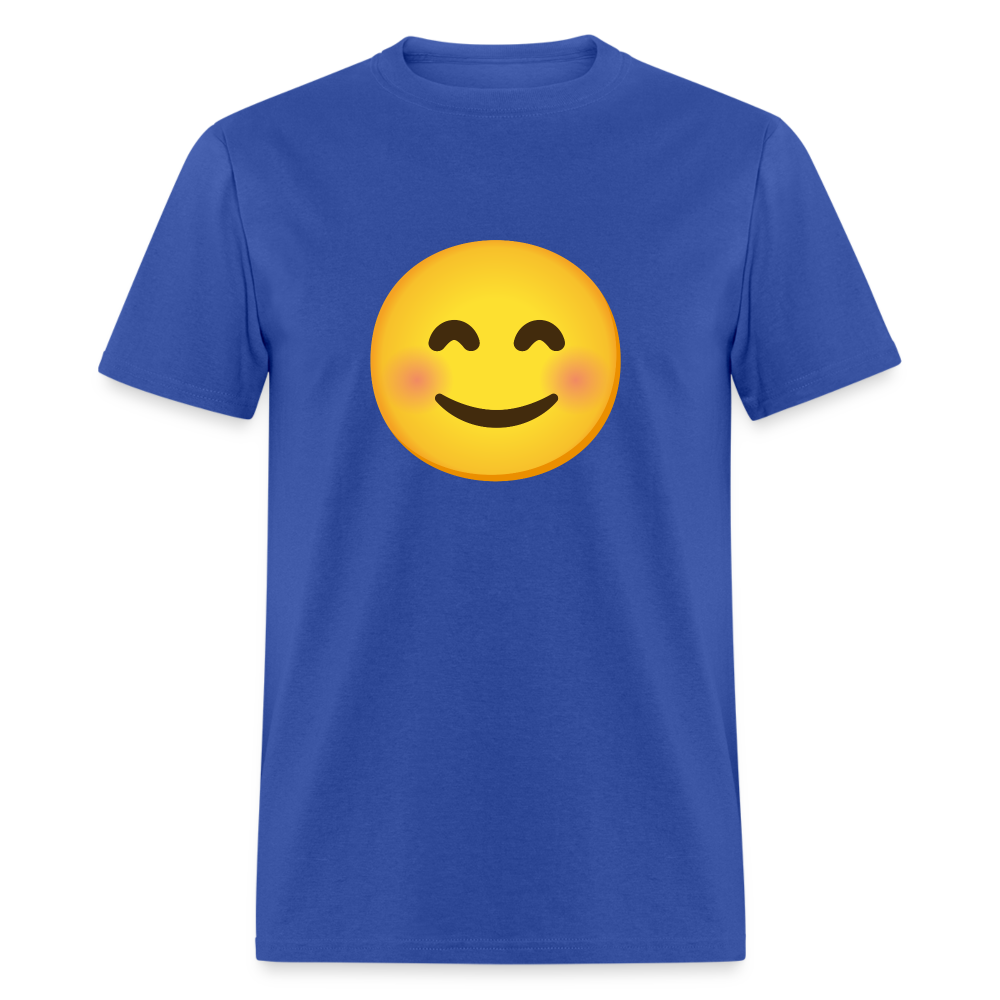 😊 Smiling Face with Smiling Eyes (Google Noto Color Emoji) Unisex Classic T-Shirt - royal blue