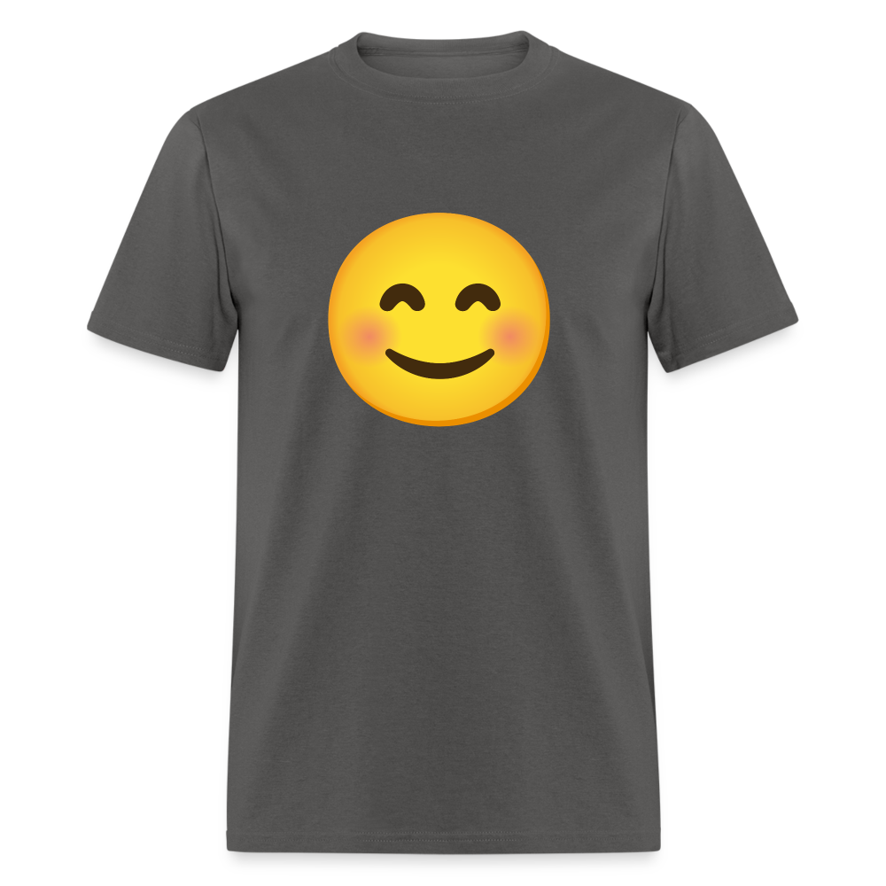 😊 Smiling Face with Smiling Eyes (Google Noto Color Emoji) Unisex Classic T-Shirt - charcoal