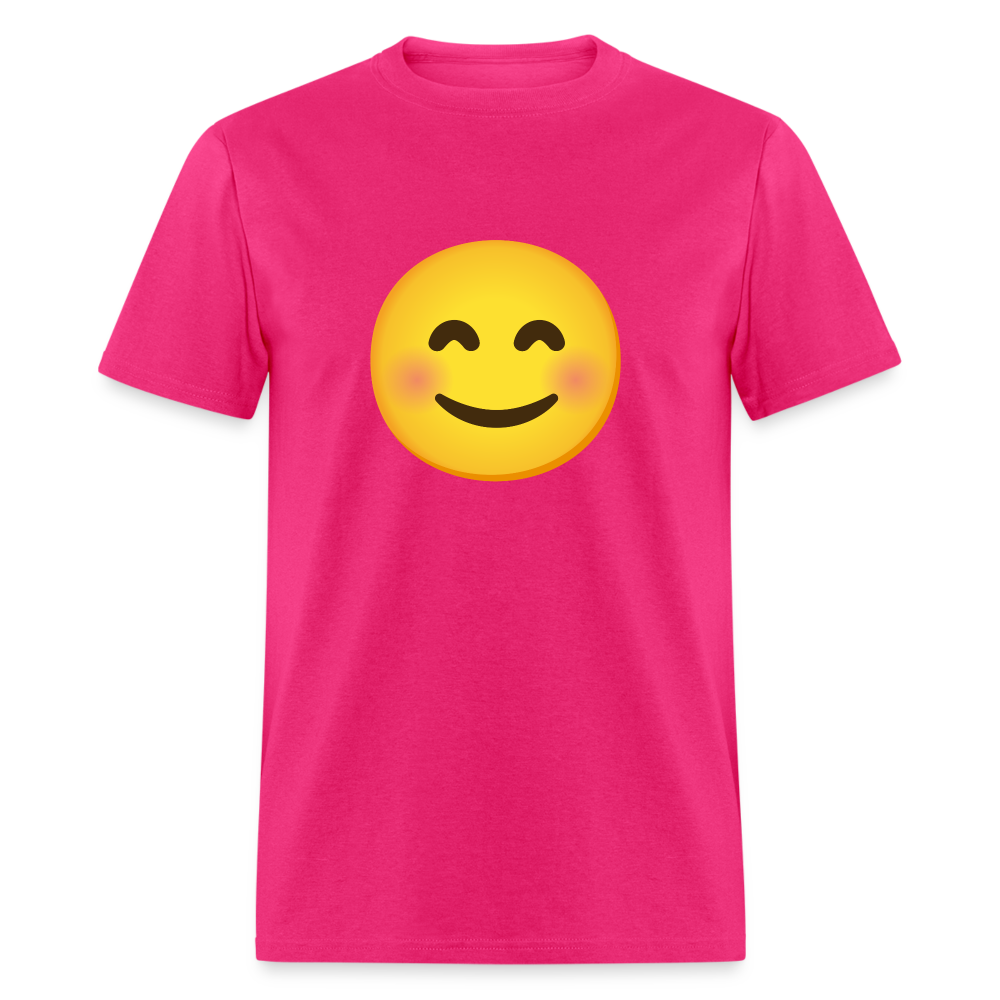 😊 Smiling Face with Smiling Eyes (Google Noto Color Emoji) Unisex Classic T-Shirt - fuchsia