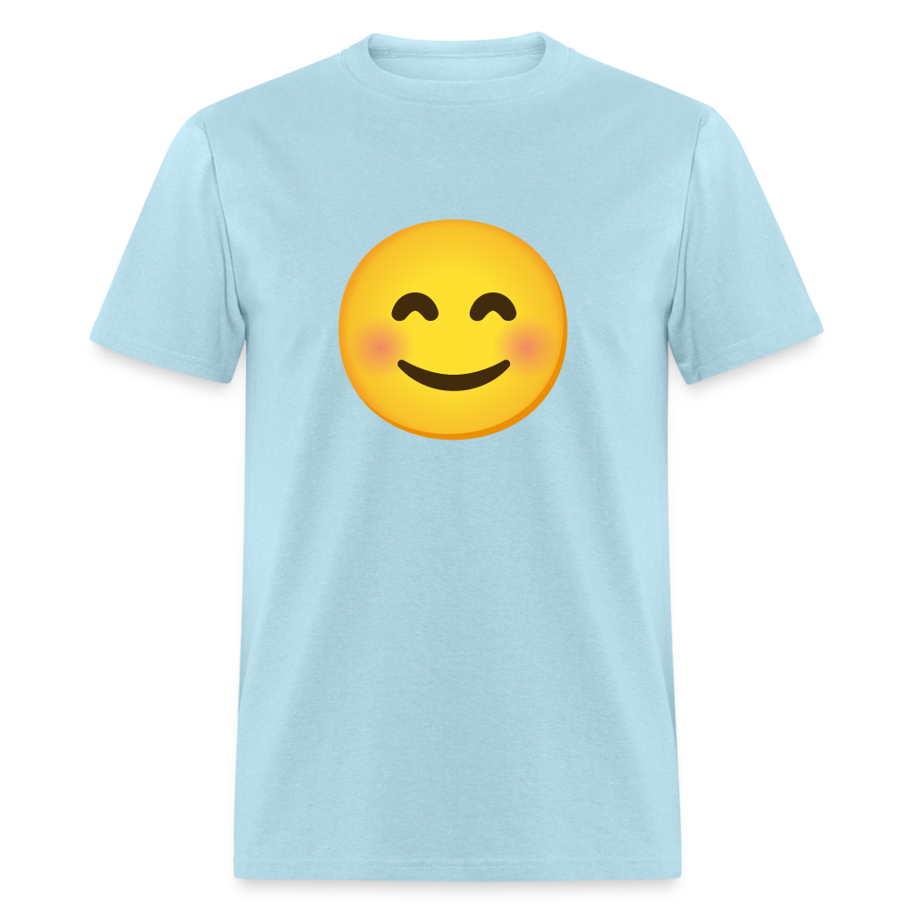 😊 Smiling Face with Smiling Eyes (Google Noto Color Emoji) Unisex Classic T-Shirt - powder blue