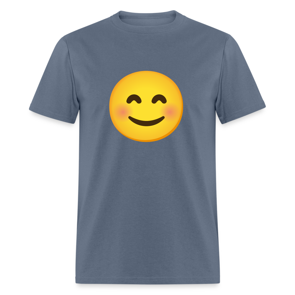 😊 Smiling Face with Smiling Eyes (Google Noto Color Emoji) Unisex Classic T-Shirt - denim