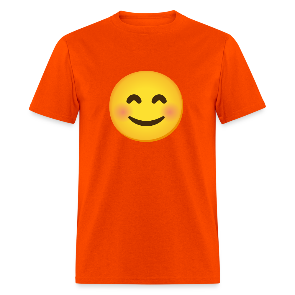😊 Smiling Face with Smiling Eyes (Google Noto Color Emoji) Unisex Classic T-Shirt - orange