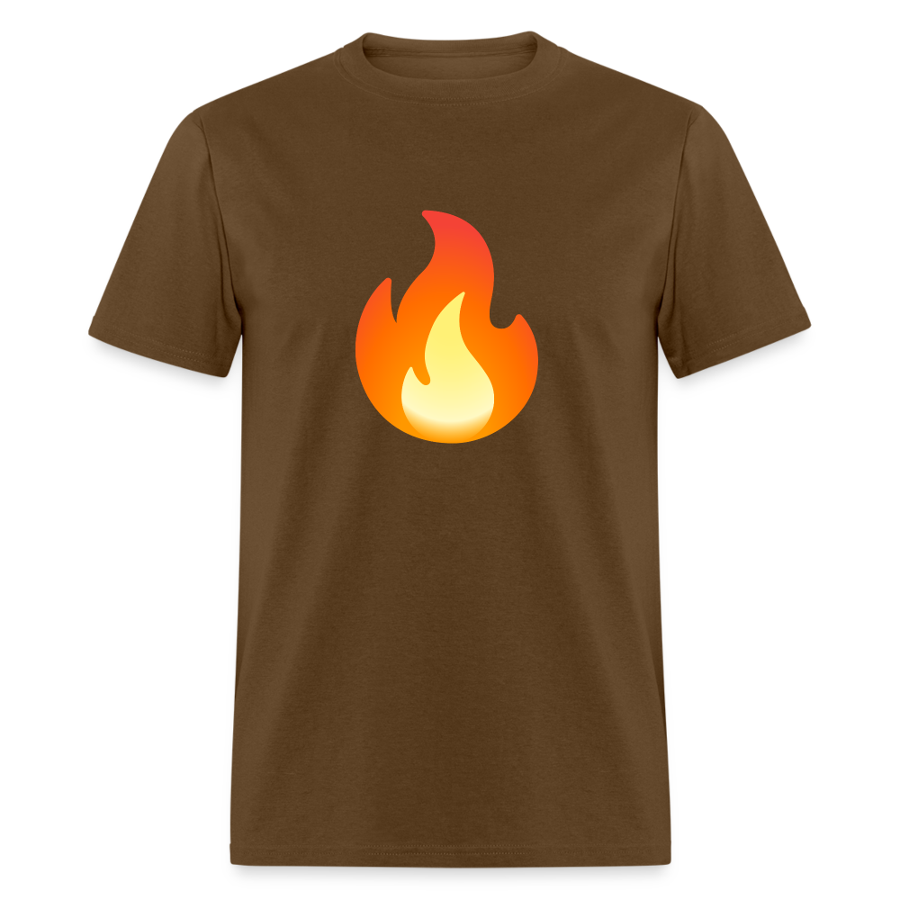 🔥 Fire (Google Noto Color Emoji) Unisex Classic T-Shirt - brown