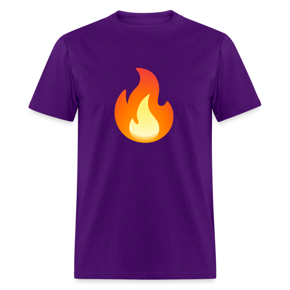 🔥 Fire (Google Noto Color Emoji) Unisex Classic T-Shirt - purple