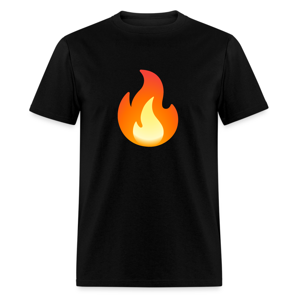 🔥 Fire (Google Noto Color Emoji) Unisex Classic T-Shirt - black