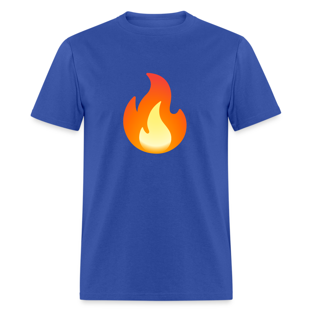 🔥 Fire (Google Noto Color Emoji) Unisex Classic T-Shirt - royal blue
