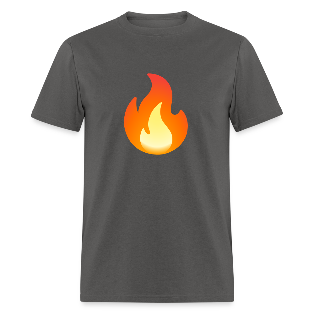 🔥 Fire (Google Noto Color Emoji) Unisex Classic T-Shirt - charcoal