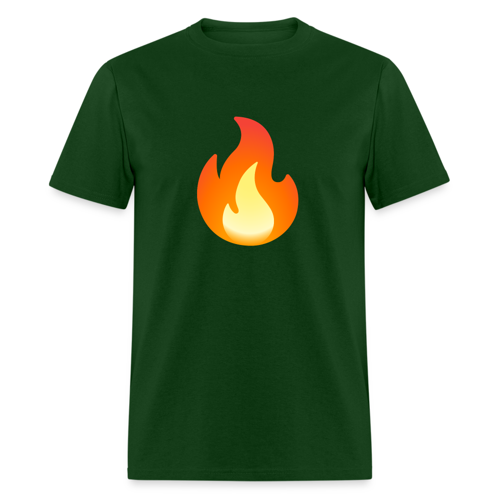 🔥 Fire (Google Noto Color Emoji) Unisex Classic T-Shirt - forest green