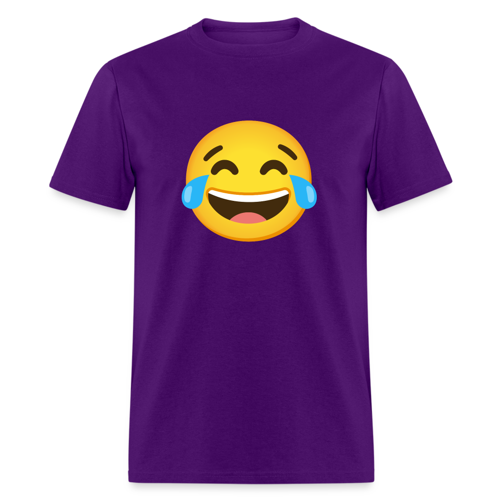 😂 Face with Tears of Joy (Google Noto Color Emoji) Unisex Classic T-Shirt - purple