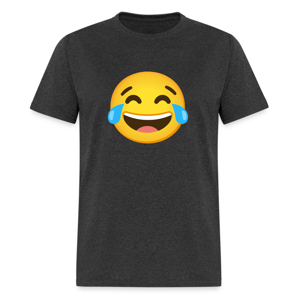 😂 Face with Tears of Joy (Google Noto Color Emoji) Unisex Classic T-Shirt - heather black