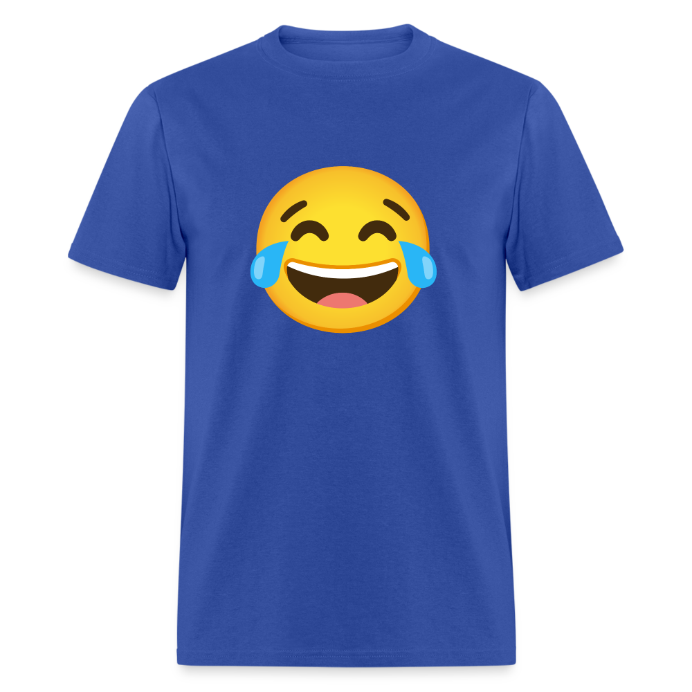 😂 Face with Tears of Joy (Google Noto Color Emoji) Unisex Classic T-Shirt - royal blue