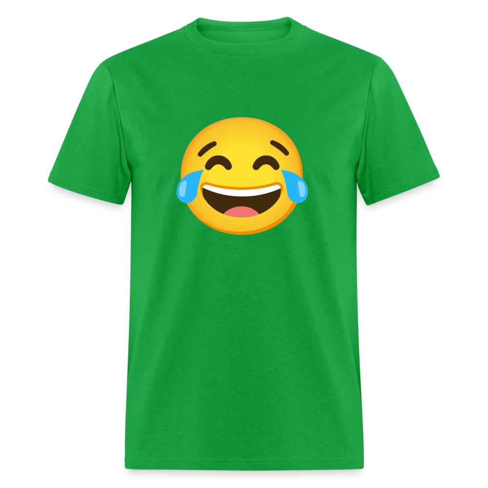 😂 Face with Tears of Joy (Google Noto Color Emoji) Unisex Classic T-Shirt - bright green