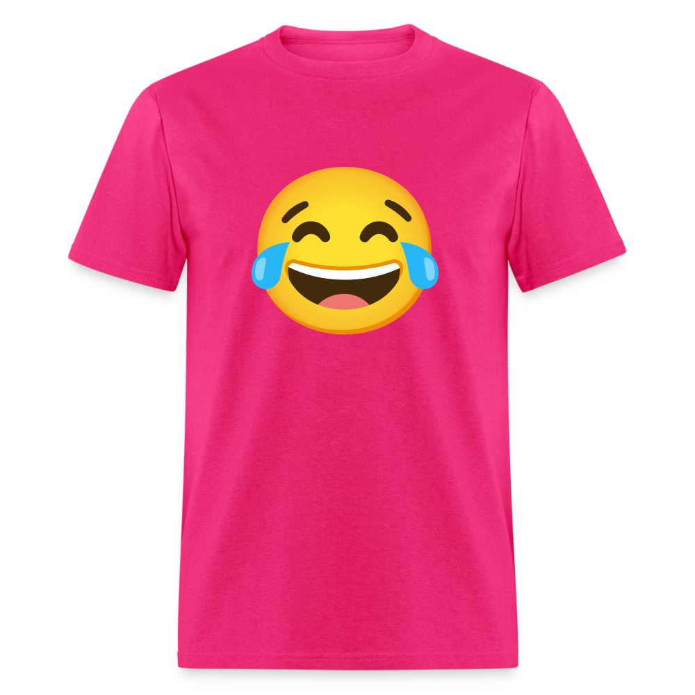 😂 Face with Tears of Joy (Google Noto Color Emoji) Unisex Classic T-Shirt - fuchsia