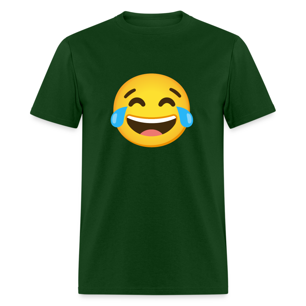 😂 Face with Tears of Joy (Google Noto Color Emoji) Unisex Classic T-Shirt - forest green