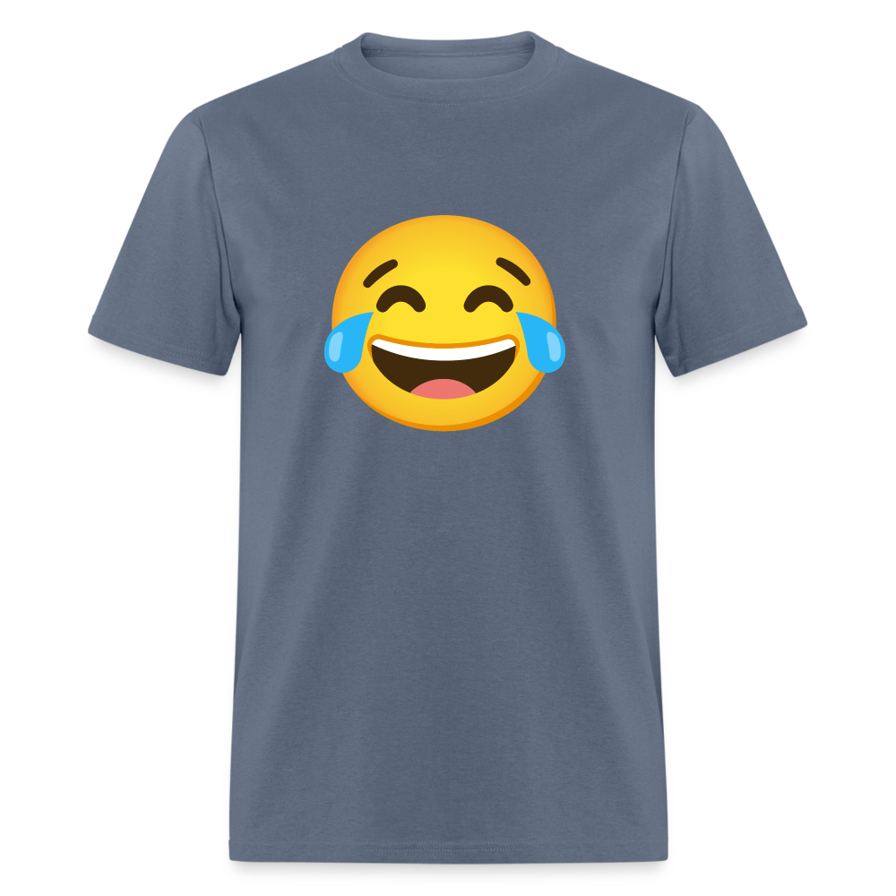 😂 Face with Tears of Joy (Google Noto Color Emoji) Unisex Classic T-Shirt - denim
