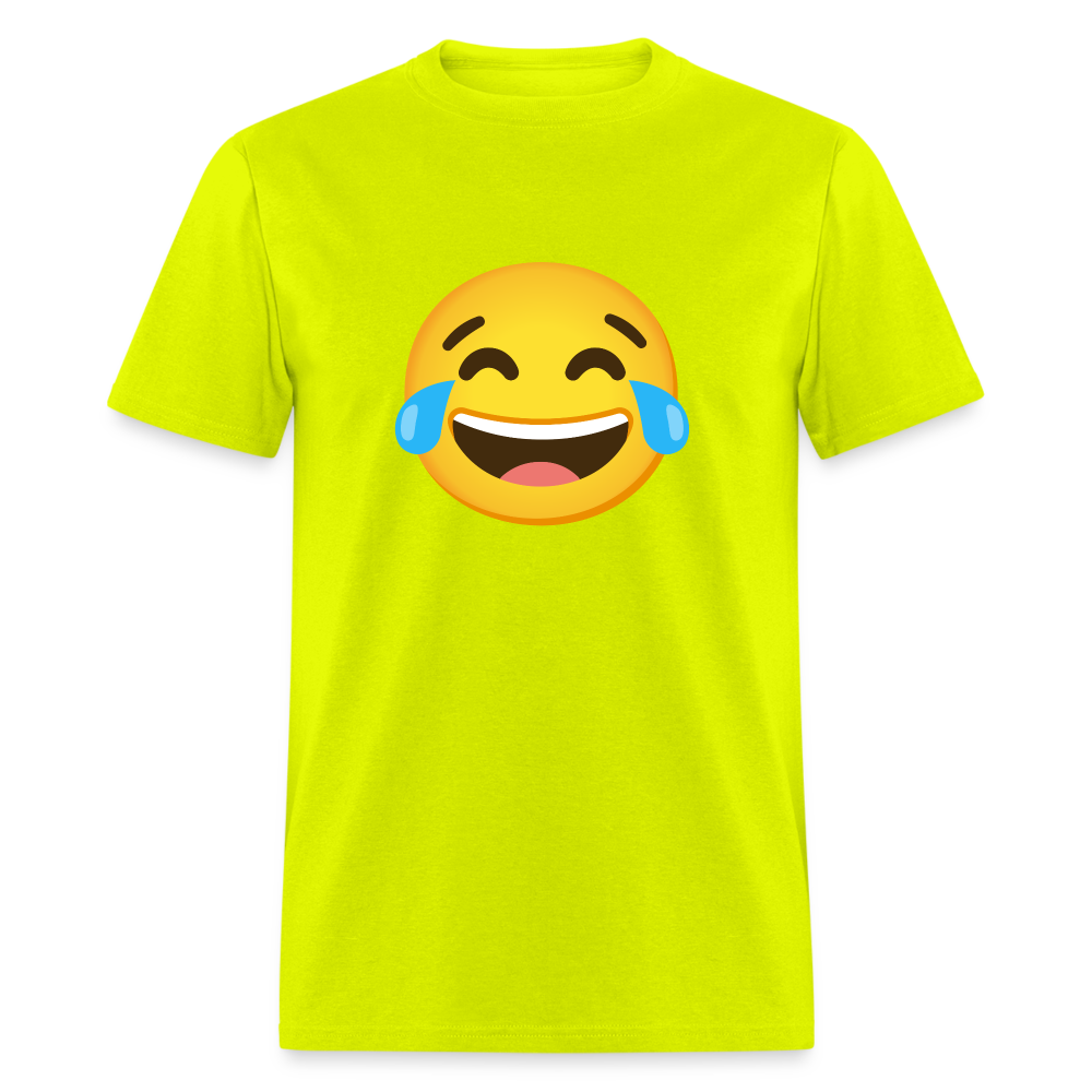 😂 Face with Tears of Joy (Google Noto Color Emoji) Unisex Classic T-Shirt - safety green
