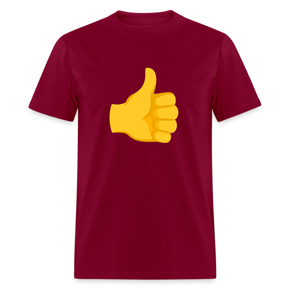 👍 Thumbs Up (Google Noto Color Emoji) Unisex Classic T-Shirt - burgundy