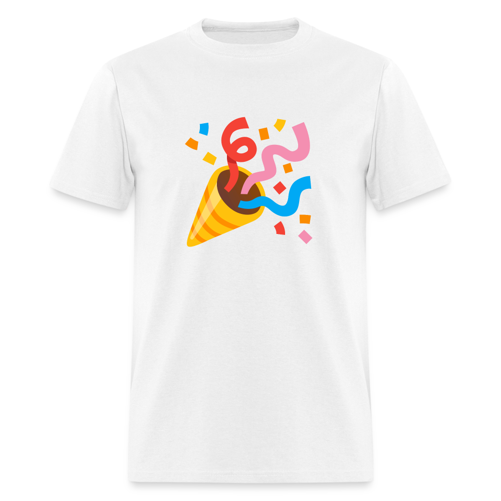 🎉 Party Popper (Google Noto Color Emoji) Unisex Classic T-Shirt - white