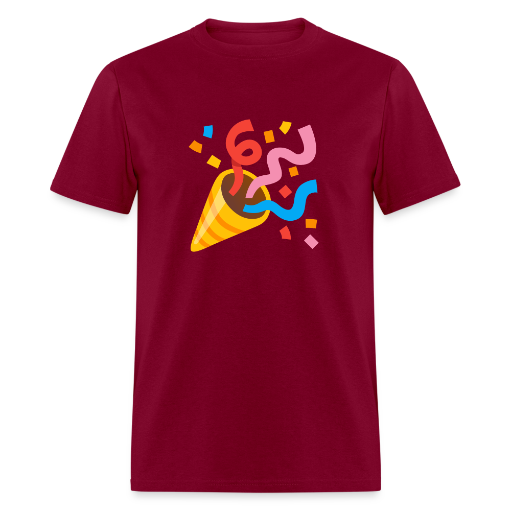 🎉 Party Popper (Google Noto Color Emoji) Unisex Classic T-Shirt - burgundy
