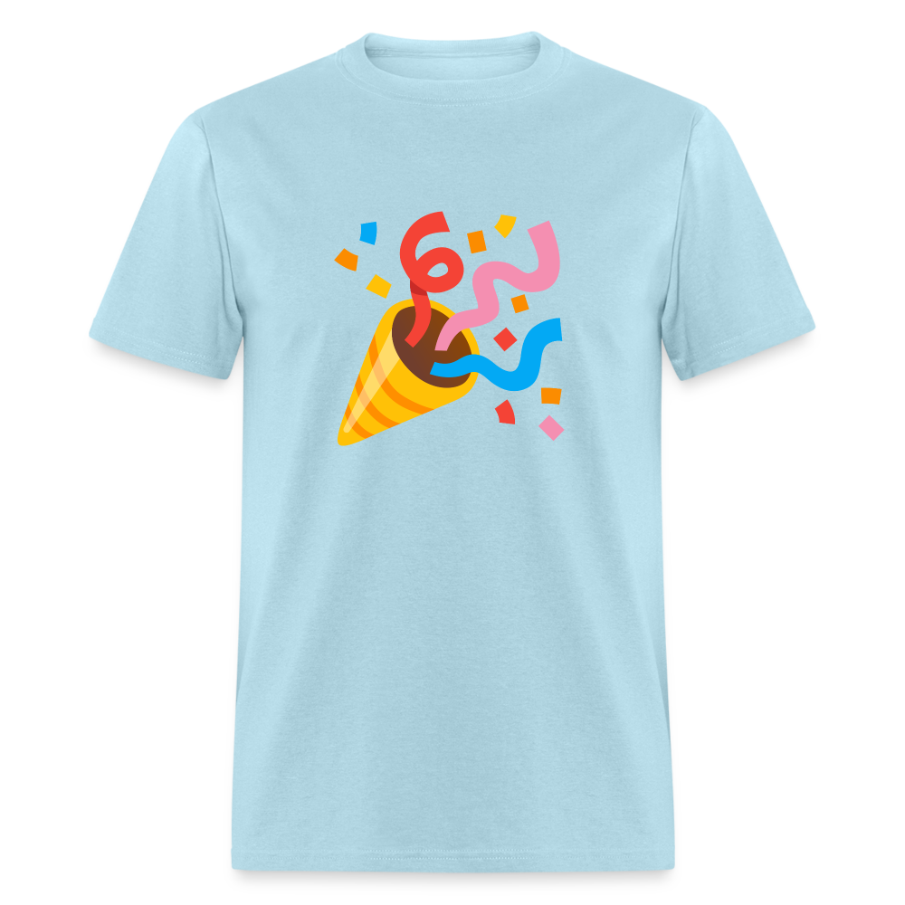 🎉 Party Popper (Google Noto Color Emoji) Unisex Classic T-Shirt - powder blue