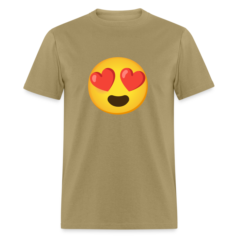 😍 Smiling Face with Heart-Eyes (Google Noto Color Emoji) Unisex Classic T-Shirt - khaki