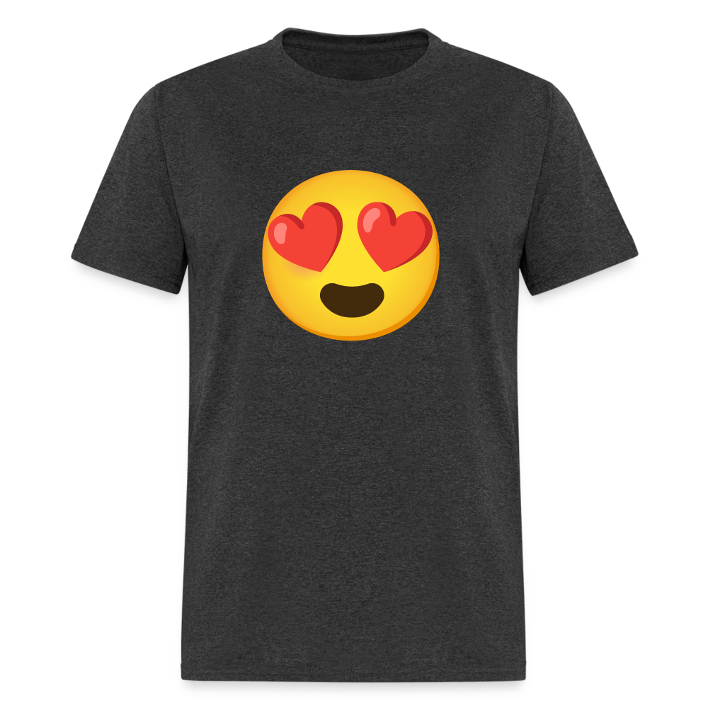 😍 Smiling Face with Heart-Eyes (Google Noto Color Emoji) Unisex Classic T-Shirt - heather black