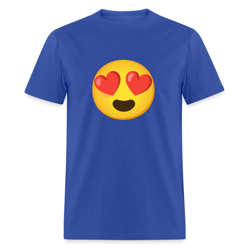😍 Smiling Face with Heart-Eyes (Google Noto Color Emoji) Unisex Classic T-Shirt - royal blue