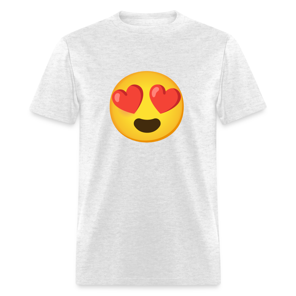 😍 Smiling Face with Heart-Eyes (Google Noto Color Emoji) Unisex Classic T-Shirt - light heather gray