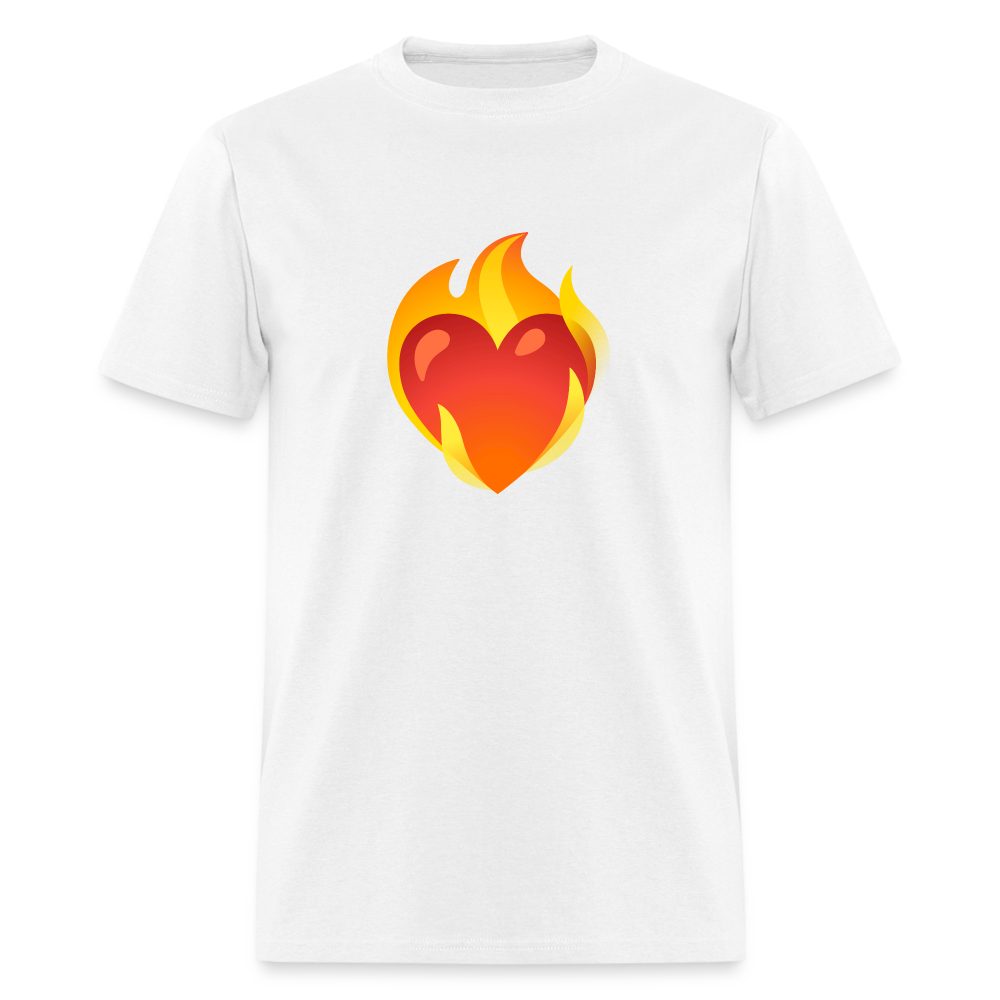 ❤️‍🔥 Heart on Fire (Google Noto Color Emoji) Unisex Classic T-Shirt - white