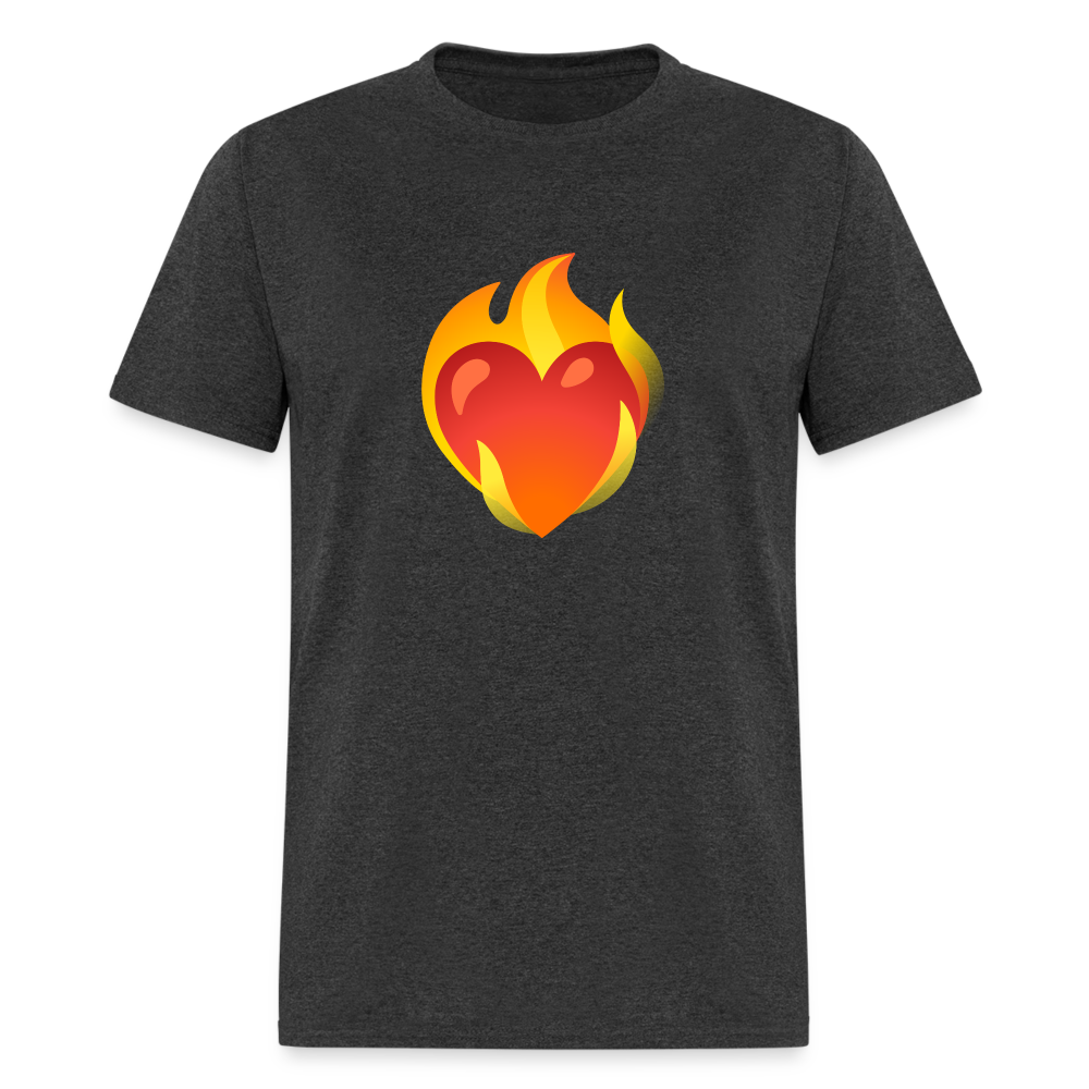 ❤️‍🔥 Heart on Fire (Google Noto Color Emoji) Unisex Classic T-Shirt - heather black