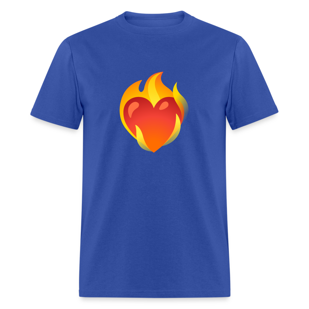 ❤️‍🔥 Heart on Fire (Google Noto Color Emoji) Unisex Classic T-Shirt - royal blue
