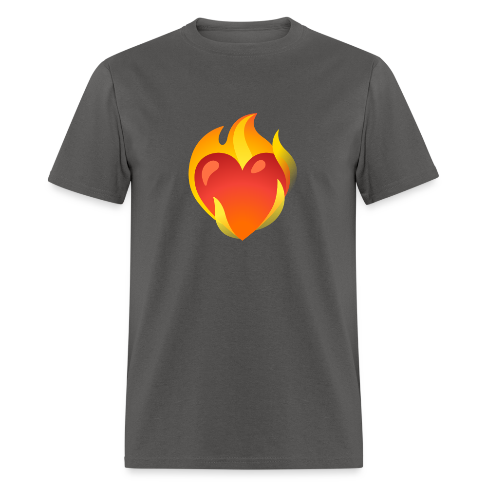 ❤️‍🔥 Heart on Fire (Google Noto Color Emoji) Unisex Classic T-Shirt - charcoal