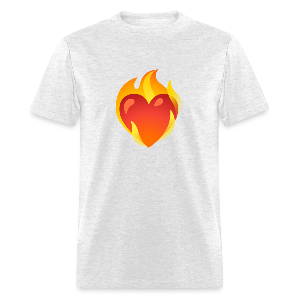 ❤️‍🔥 Heart on Fire (Google Noto Color Emoji) Unisex Classic T-Shirt - light heather gray