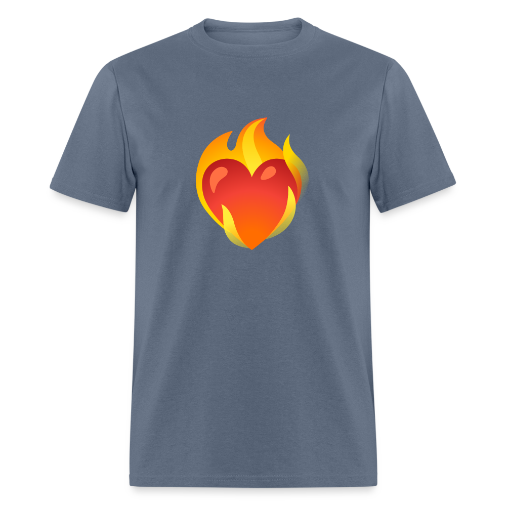 ❤️‍🔥 Heart on Fire (Google Noto Color Emoji) Unisex Classic T-Shirt - denim