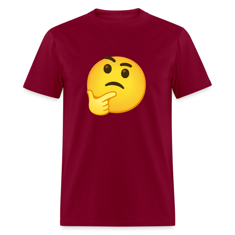 🤔 Thinking Face (Google Noto Color Emoji) Unisex Classic T-Shirt - burgundy
