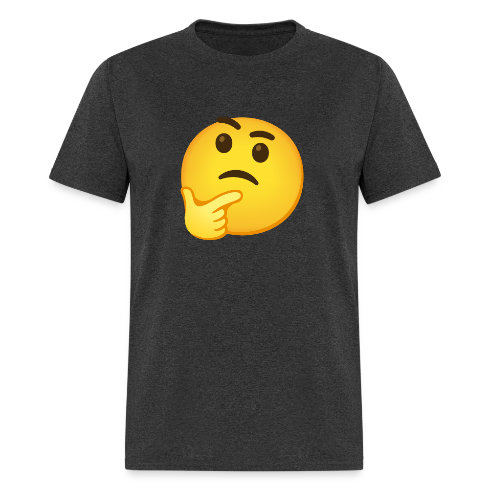 🤔 Thinking Face (Google Noto Color Emoji) Unisex Classic T-Shirt - heather black