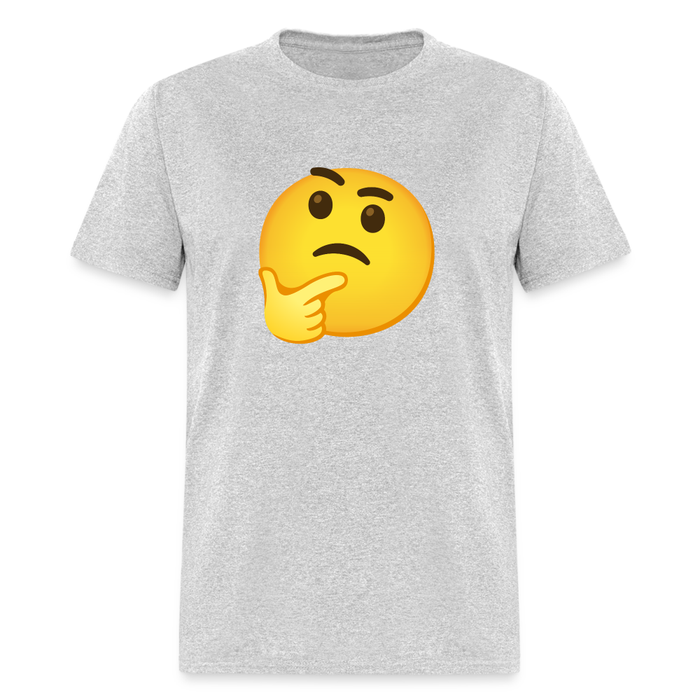 🤔 Thinking Face (Google Noto Color Emoji) Unisex Classic T-Shirt - heather gray