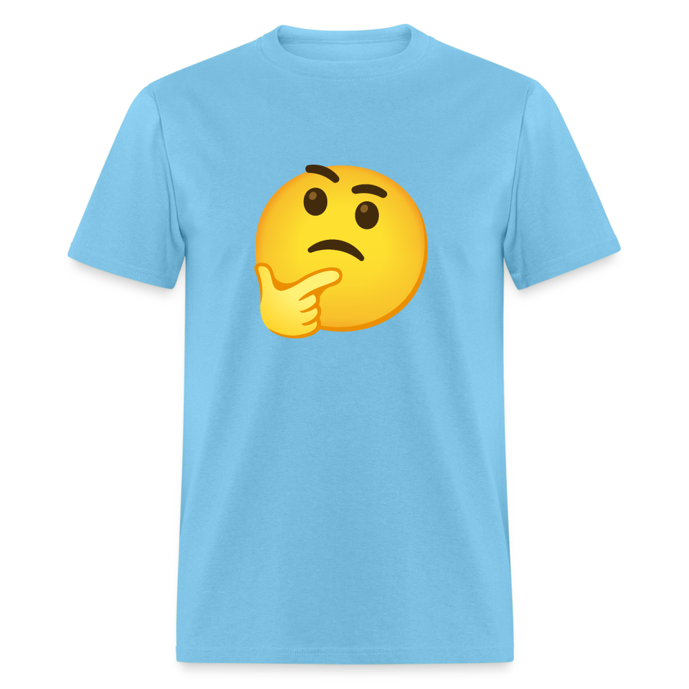 🤔 Thinking Face (Google Noto Color Emoji) Unisex Classic T-Shirt - aquatic blue