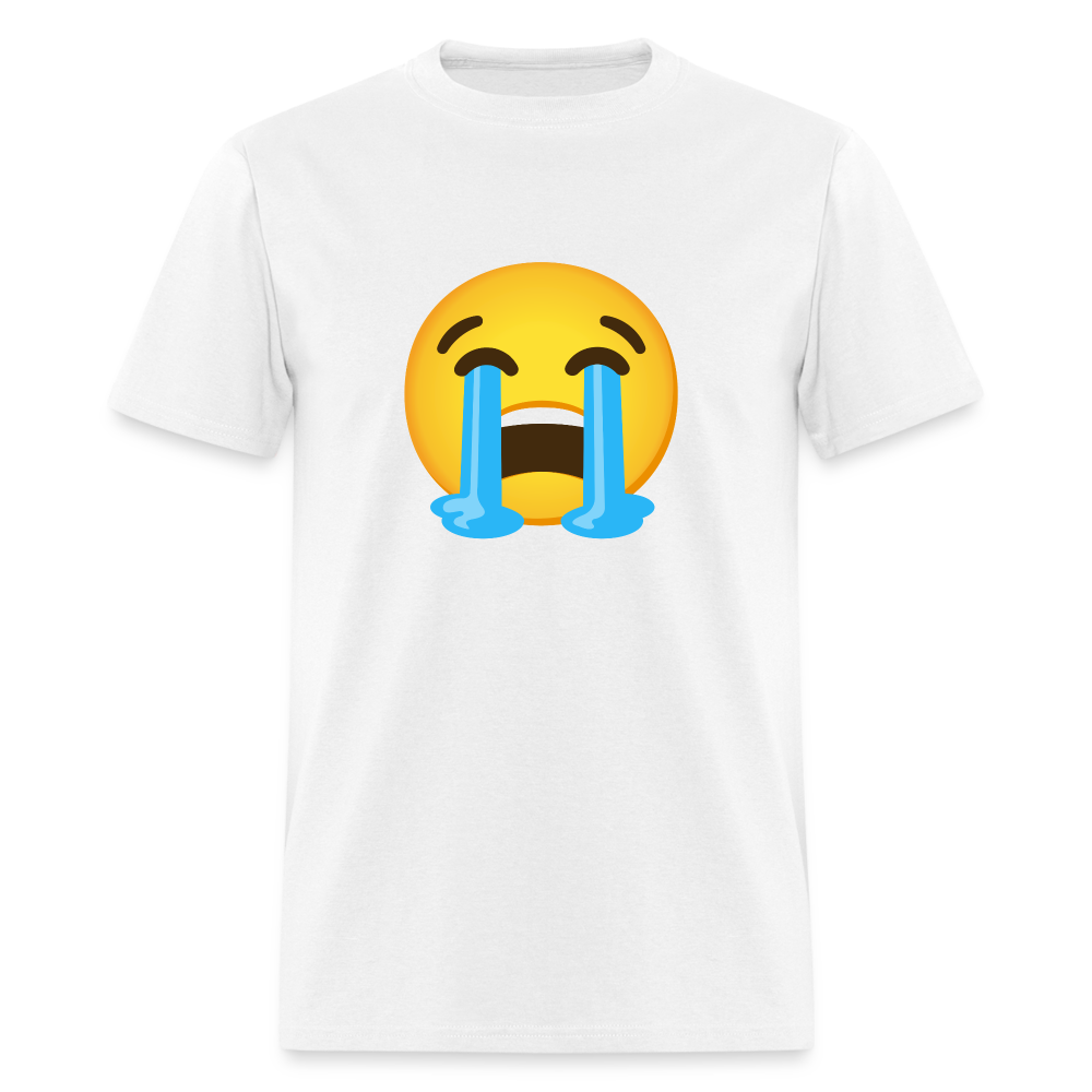 😭 Loudly Crying Face (Google Noto Color Emoji) Unisex Classic T-Shirt - white