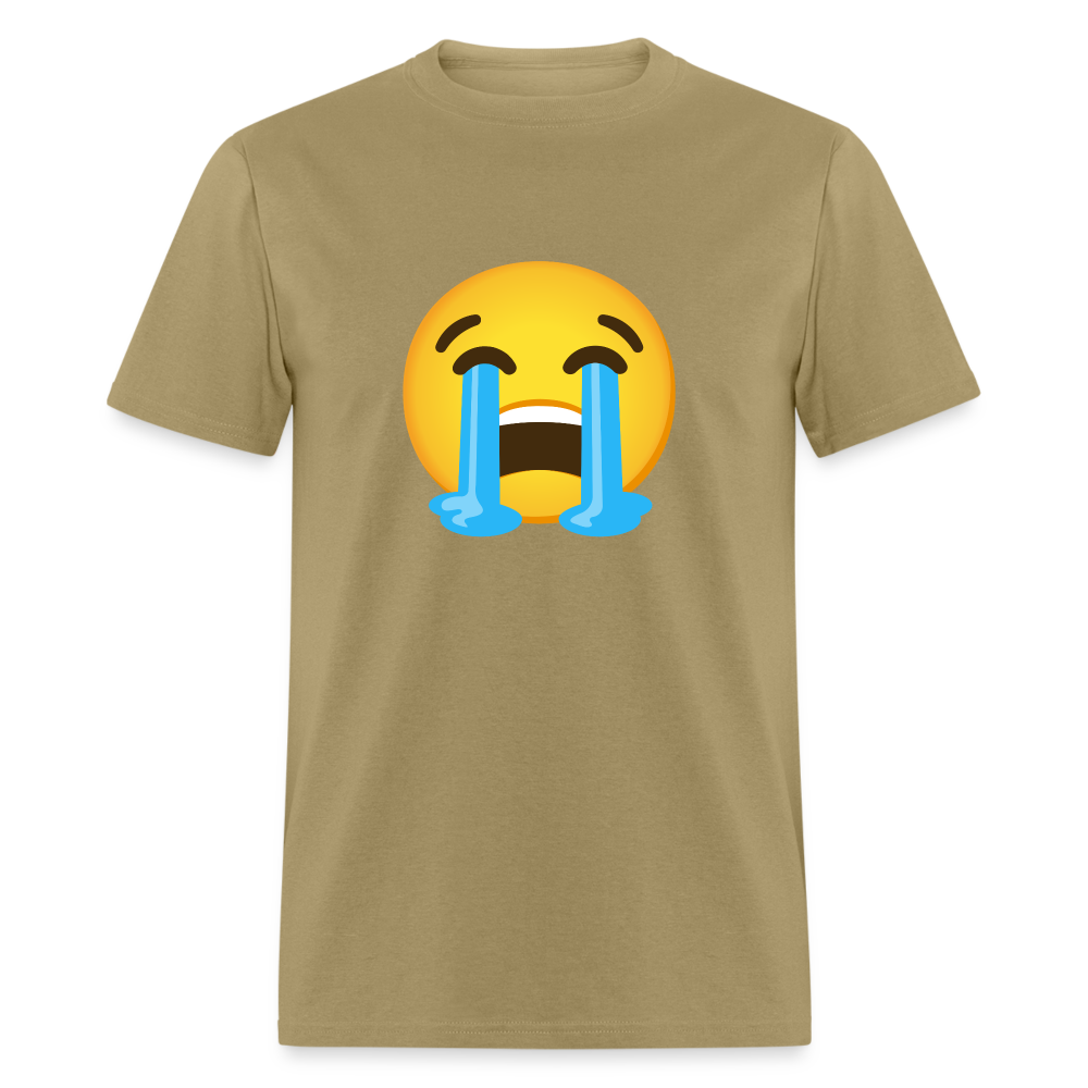 😭 Loudly Crying Face (Google Noto Color Emoji) Unisex Classic T-Shirt - khaki