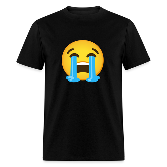 😭 Loudly Crying Face (Google Noto Color Emoji) Unisex Classic T-Shirt - black