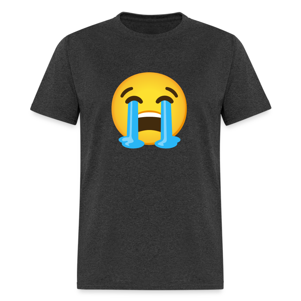 😭 Loudly Crying Face (Google Noto Color Emoji) Unisex Classic T-Shirt - heather black