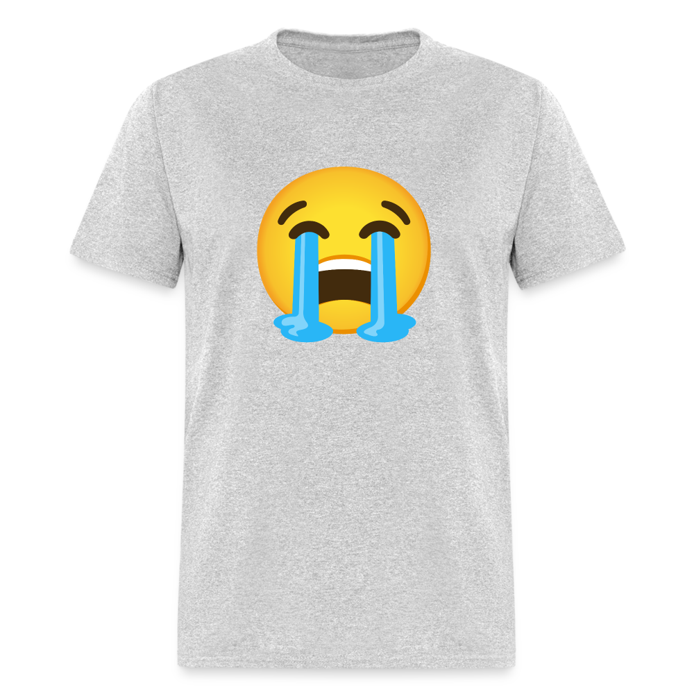 😭 Loudly Crying Face (Google Noto Color Emoji) Unisex Classic T-Shirt - heather gray