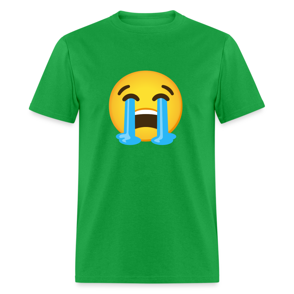 😭 Loudly Crying Face (Google Noto Color Emoji) Unisex Classic T-Shirt - bright green